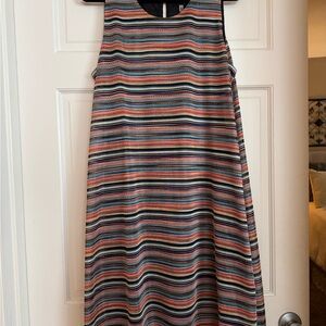 Anne Klein Multicolor Striped Mini Dress